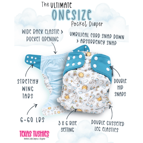 The Ultimate - One Size Pocket Reusable Cloth Diaper