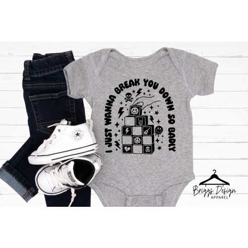 Pop Punk Baby Bodysuit: "Break You Down" Emo Outfit for Alt Parents