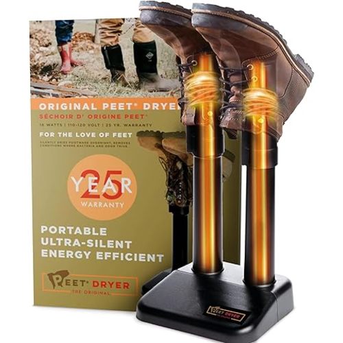 PEET, Original Dryer, Electric Shoe Dryer, Effective Drying for Work Boots & Outdoor Gear, Athletic Gear, Portable, Silent & Energy-Efficient, Made in USA