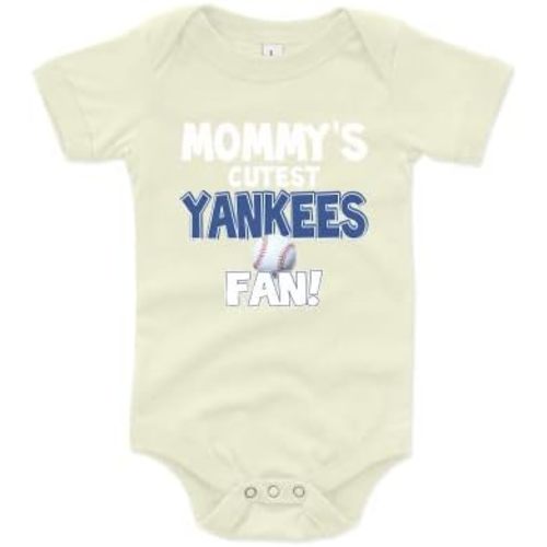 NanyCrafts Baby's Mommy's Cutest Yankees Fan Bodysuit, Baby Yankees Fan