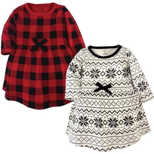 Luvable Friends Touched by Nature Long-Sleeve Dresses 2pk