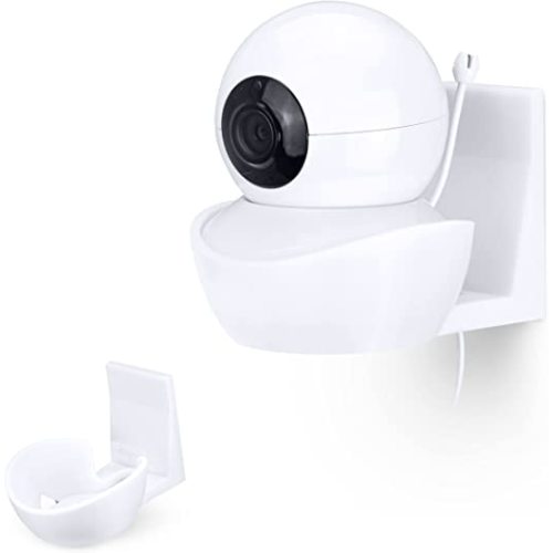 Wall Mount for BabySense V43 Baby Monitor Camera - Adhesive Holder, Easy to Install, No Tools Needed, No Mess, No Drilling, Strong Mount, White by Brainwavz