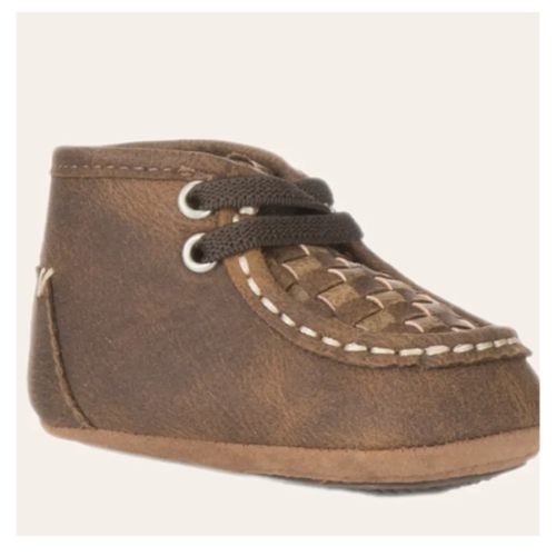 Blazin Roxx Infant Baby Bucker Brown with Tan Patchwork Chukka Moc Casual Shoe