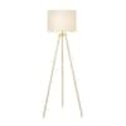 Hampton Bay Quinby 58 in. Gold Tripod Floor Lamp with White Fabric Shade HD6420B