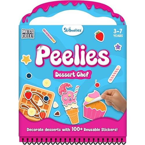 Skillmatics Peelies – Dessert Chef, Reusable Stickers, Gift for Toddlers