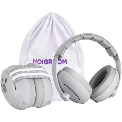 Baby Headphones for Noise, 2-in-1 Baby Ear Muffs Noise Protection for Ages 0-48 Months