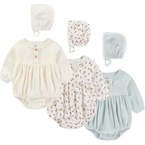 Newborn Baby Girl Bodysuit Suit Baby Clothes Short Sleeve 3 Outfit Bundle Mix Match