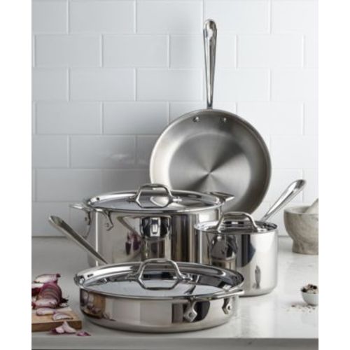 D3 Stainless Steel Cookware Set, Exclusively at Macy’s, 7 Piece