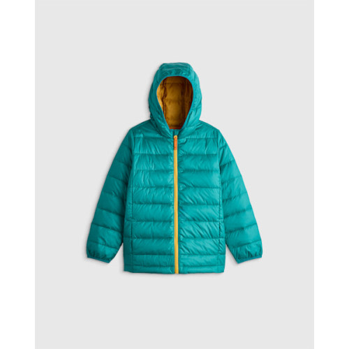 Lightweight Down Hooded Puffer Jacket - Toddler in Blue Moon