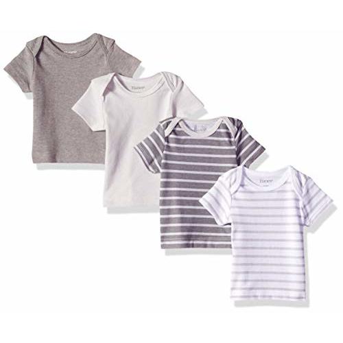 Hanes Baby T-Shirt, Flexy Soft Stretch Shirt, Expandable Shoulder, 4-Pack
