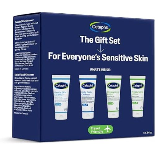 Cetaphil Sensitive Skin Gift Set, Gentle Cleanser & Moisturizer, TSA Kit