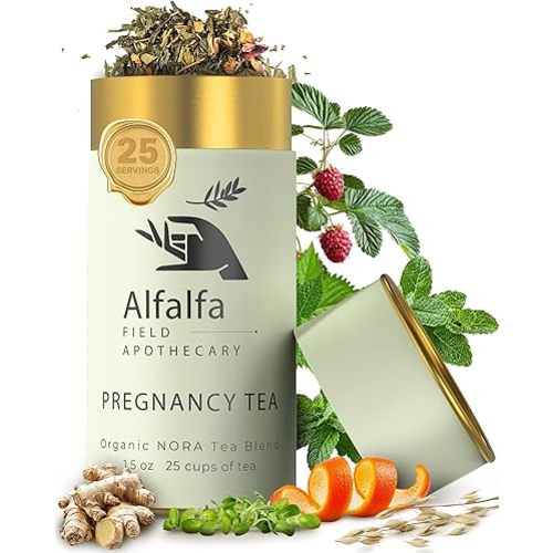 Pregnancy Tea for Pregnant Women with Hand Selected Organic Ingredients - Morning Sickness Support, Healthy Pregnancy, Labor and Delivery, Second and Third Trimester - 25 Servings, 1.5 oz