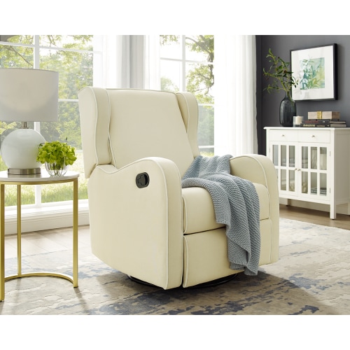 Free Shipping! Angel Line Rebecca Upholstered Swivel Gliding Recliner, Beige