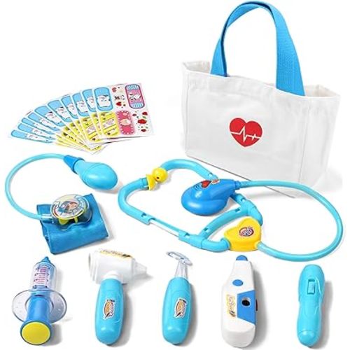 Liberry Doctor Kit Toys for Toddlers Ages 3 4 5 with Light & Sound, Blue