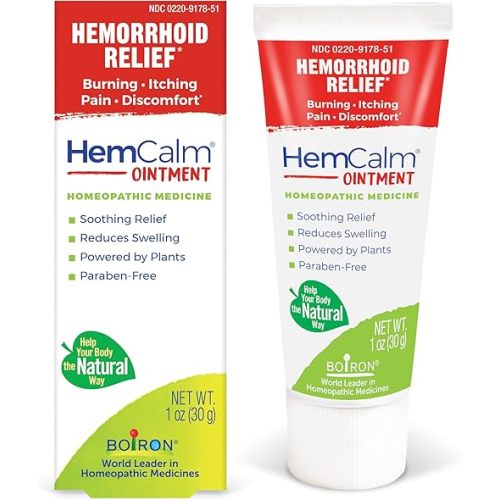 Boiron HemCalm Ointment for Hemorrhoid Relief of Pain, Itching, Swelling or Discomfort - 1 oz