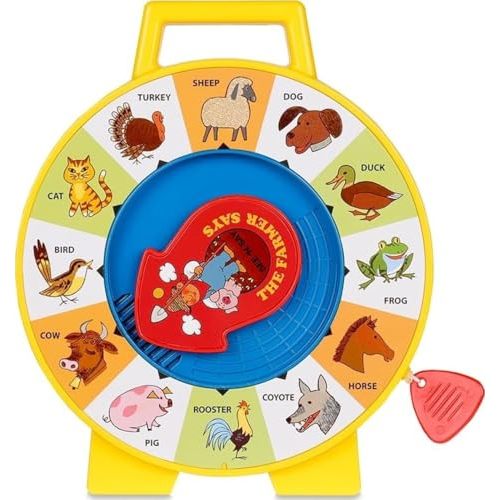 Fisher Price Classics - Farmer Says See 'n Say - Vintage Learning Toy, Sounds and Animals, Interactive Retro Game for Kids, Girls, Boys, Baby, Preschoolers, Toddlers, Unisex Ages 18 Months +