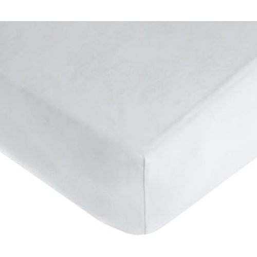 American Baby Company Supreme Fitted Crib Sheet 28" x 52", Enhanced Thickness for Soft, Breathable Neutral 100% Cotton Jersey Comfort, White, for Boys and Girls