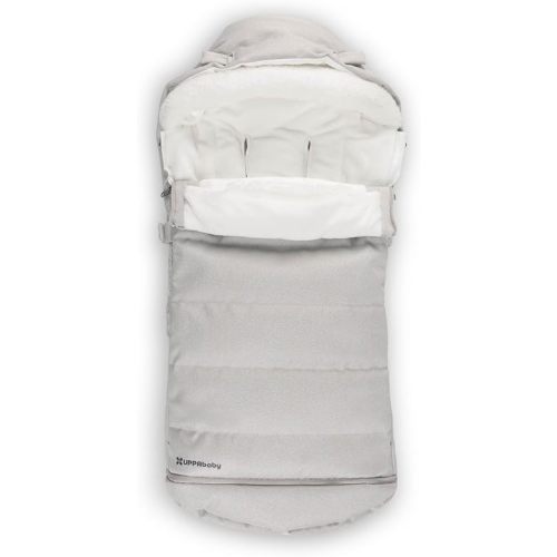 UPPAbaby CozyGanoosh 2-in-1 Seasonal Footmuff - Easily Attaches to UPPAbaby Strollers and RumbleSeat – Versatile, Ultra-Plush Zip-Out Liner for Cold Weather – Savannah (Pearl Gray Jacquard)