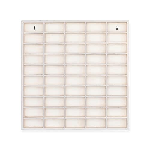 Rustic Roots Car Display Shelf - Wooden Wall Mount for Hot Wheels, Matchbox, and Diecast Case for 50 Cars