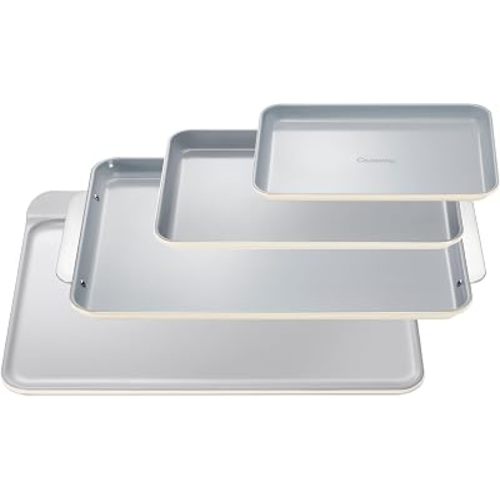 Caraway Non-Stick Ceramic Baking Sheet Trio and Cookie Sheet Set