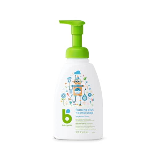 Babyganics Foaming Dish Soap, Pump Bottle, Fragrance Free, 16 oz.
