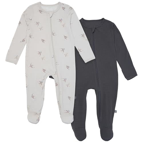 Modern Moments by Gerber Unisex Baby Viscose 2-Pack Sleep 'N Play with Mitten Cuffs