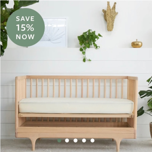 Organic Waterproof Crib Protector Pad | Avocado Green Mattress