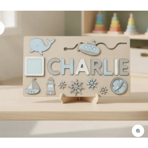 Personalized Name Puzzle | Custom Wooden Puzzle for Toddlers