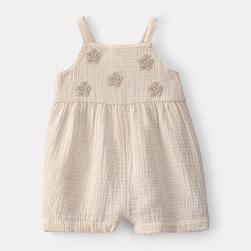 Baby Girl Carter's Flower Embroidered Romper