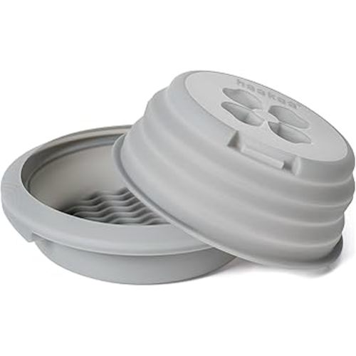 Haakaa Multipurpose Silicone Microwave Bottle Sterilizer & Steamer – Reusable Collapsible Silicone Microwave Sterilizer for Baby Bottles, Breast Pump Parts & Pacifiers and Accessories