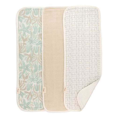 Crane Baby Cove Newborn Burp Cloths - Beach Life Set