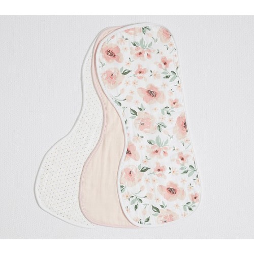 Meredith Muslin Burp Cloth, Set of 3 | Pottery Barn Kids