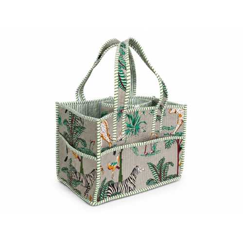 Handmade Quilted Cotton Nappy Caddy | Baby Diaper Organiser Basket | Nursery Storage Bin | Baby Shower Gift | Portable Baby Caddy
