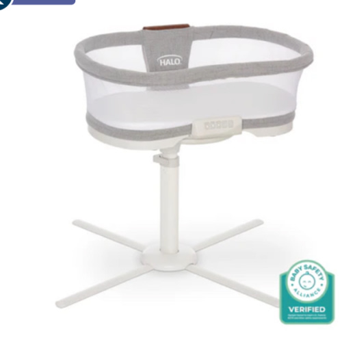 HALO - BassiNest Luxe Vibrating Bassinet, Bedside Sleeper - white