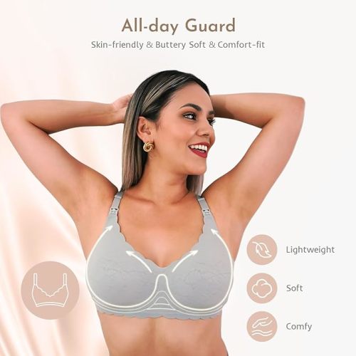 Nursing Bras for Breastfeeding, Seamless Ultra Comfort Maternity Bra, Natural Shape Pregnancy Bras for Women