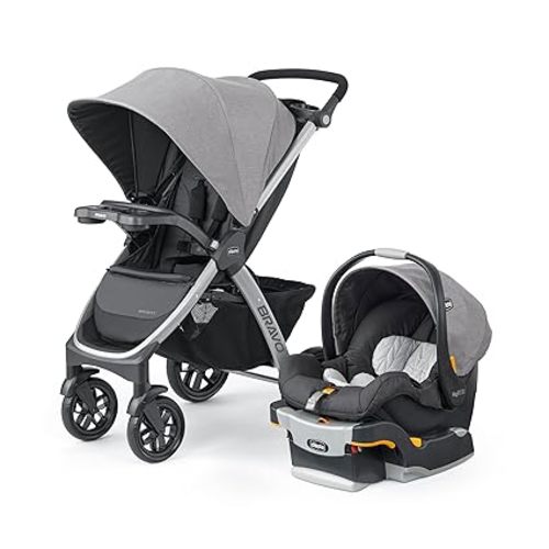 Chicco Bravo® 3-in-1 Trio Travel System, Bravo® Quick-Fold Stroller with KeyFit® 30 Infant Car Seat and Base, Car Seat and Stroller Combo | Parker