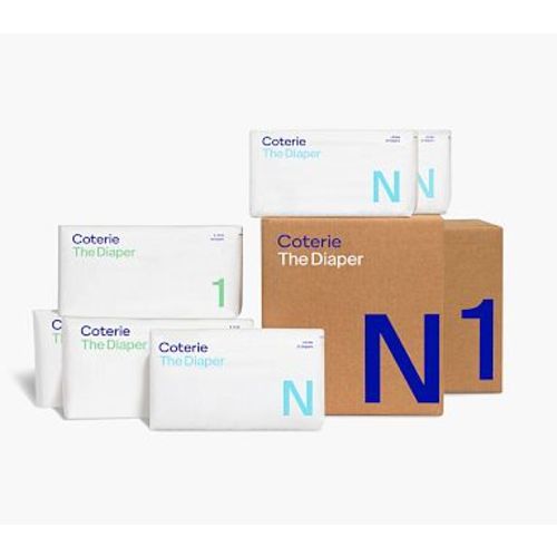 Coterie Ultra Soft Diapers: 3 packs of size NB + 3 packs of size D01