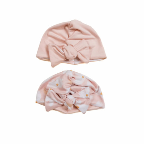 RUCHED BEANIE WITH BOW