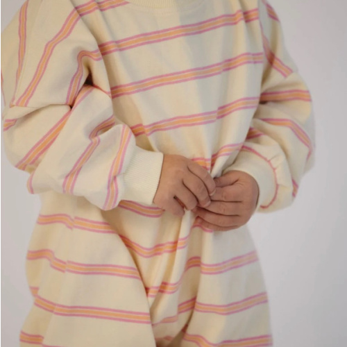 Striped Long Sleeve Romper