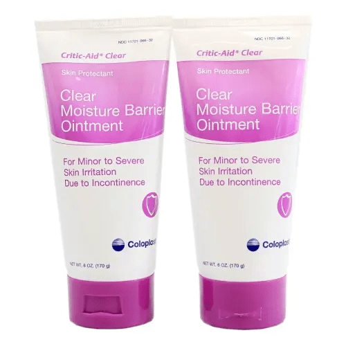 Coloplast Critic-Aid Clear Moisture Barrier Ointment - 6 Ounce Tube - Pack of 2