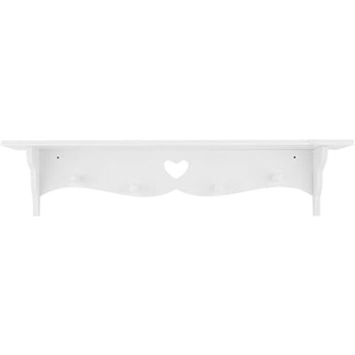 Wall Hanging Shelf Coat Rack Hook White Shelf, Wall Shelf, for Household Storage Supplies Storage Tool for Bedroom