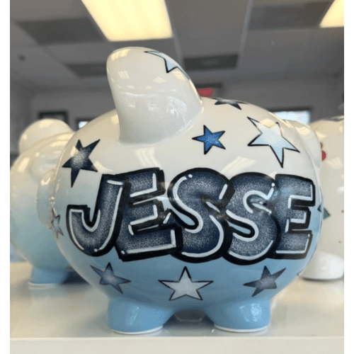 Blue Ombré Piggy Bank