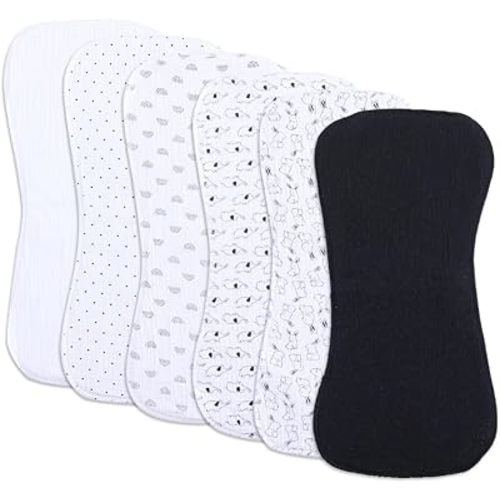 6 Pack Cotton Baby Burp Cloths Extra Absorbent Soft for Baby Boys and Girls