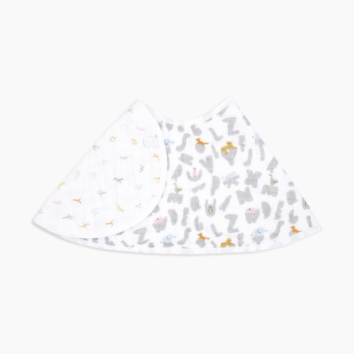 Aden + Anais Essentials Cotton Muslin Burpy Bib - Alphabet Animals