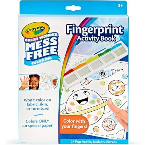 Crayola Color Wonder Mess Free Fingerprint Book, Toddler Finger Painting