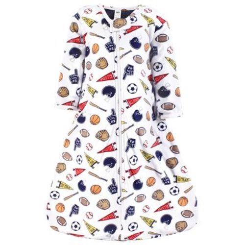 Hudson Baby Infant Boy Long Sleeve Plush Faux Fur Sleeping Bag, Wearable Blanket, Sports Fan