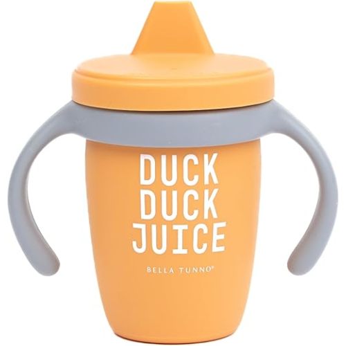 Bella Tunno Sippy Cup, Silicone Training Cup with Transition Handles for Infants, Toddlers & Kids, Babies 6-12 Months & Toddlers 1-3 Years, Boys & Girls, Duck Duck Juice, 8 oz