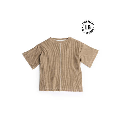 Acid Wash Waffle Tee - Mushroom