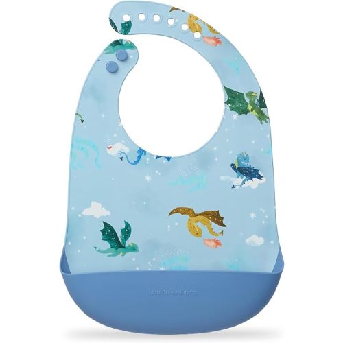 Loulou Lollipop Soft, Waterproof Silicone Feeding Bib for Babies and Toddlers