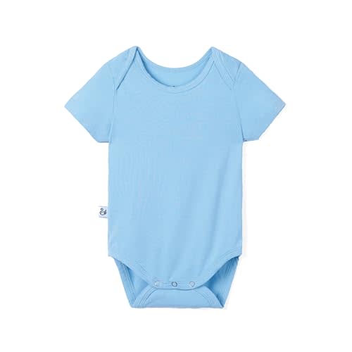 Short Sleeve Unisex Baby Bodysuits, Stylish, Comfortable Ultra Soft Rayon Made From Bamboo Material